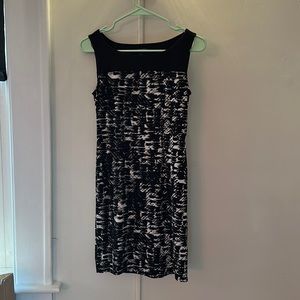 black and white dress